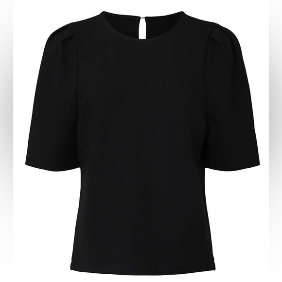 J. Crew Ponte Puff Sleeve Top Black XXL - Picture 1 of 6